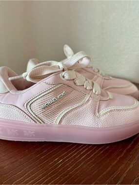 Michael Kors Kids Pink Casual Sneakers Size 2 Girls Shoes